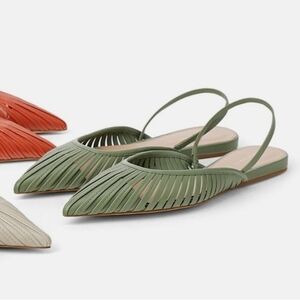 Sage Green Women's Slingback Flats